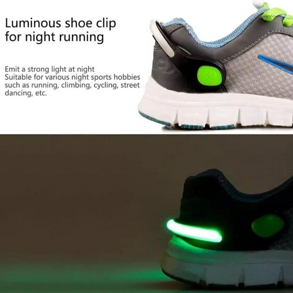 Protocol LED Shoe Heel Clips Jogging Flashing Night Cycling Safety - Picture 8 of 11